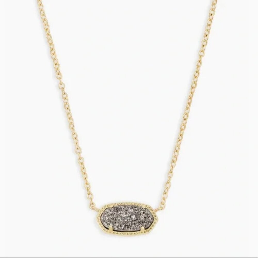 Kendra Scott Elisa Gold Necklace with Platinum Drusy